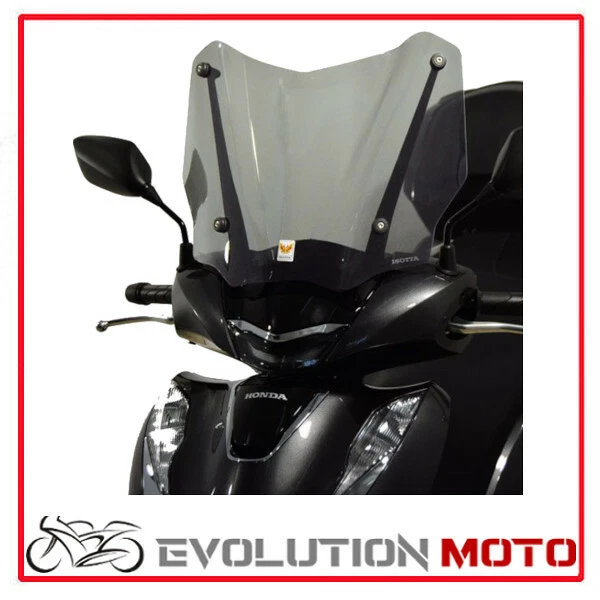 Parabrezza Cupolino Per Honda SH 150 I 2020 - Visiera Paravento Grigio Chiaro, PMMA 3 Mm, Facile Montaggio