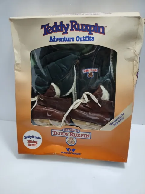 Teddy Ruxpin Adventure Outfits Worlds of Wonder Hiking Outfit  1985 Box Damaged