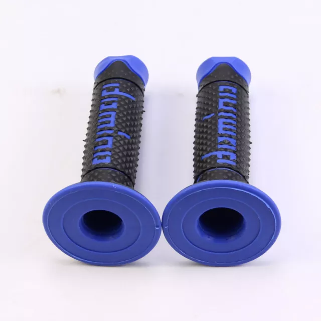 7/8" 22mm Soft Handlebar Throttle Hand Grips Motorcycle Dirt Pit Bike Blue Black