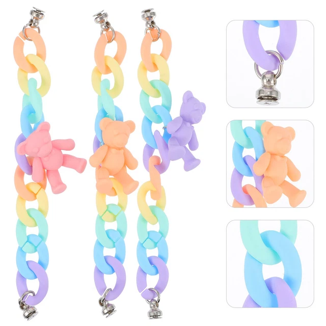 3 Pcs Girls Rainbow Chain Lady Parts Fashion Watches Women Manual