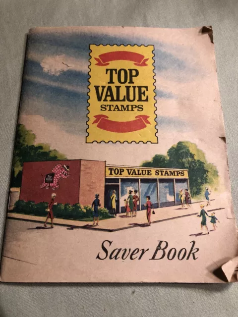 Vintage Top Value Stamps Saver Book 1960's 1970's With  Stamps Grocery