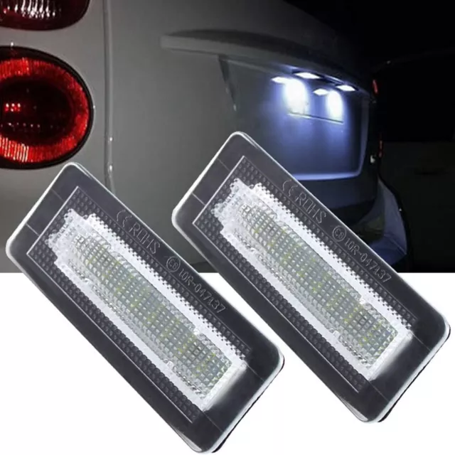 2X License Number Plate Lights For Smart Fortwo W450 04-07 W451 07-14 W453 15-UP