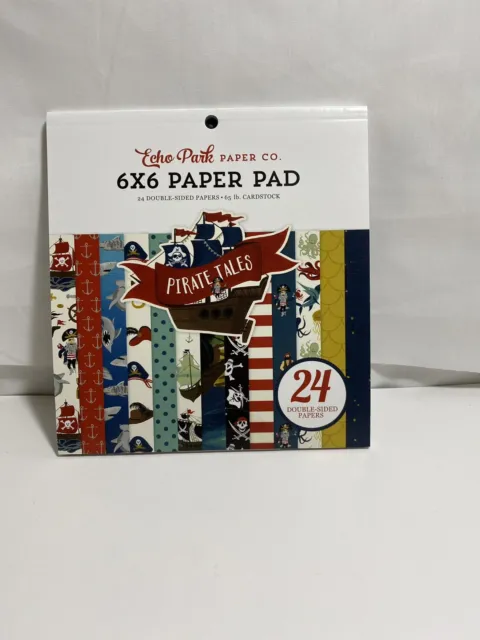 Scrapbooking Crafts Echo Park 24 doble cara 6X6 almohadilla de papel cuentos piratas sellado