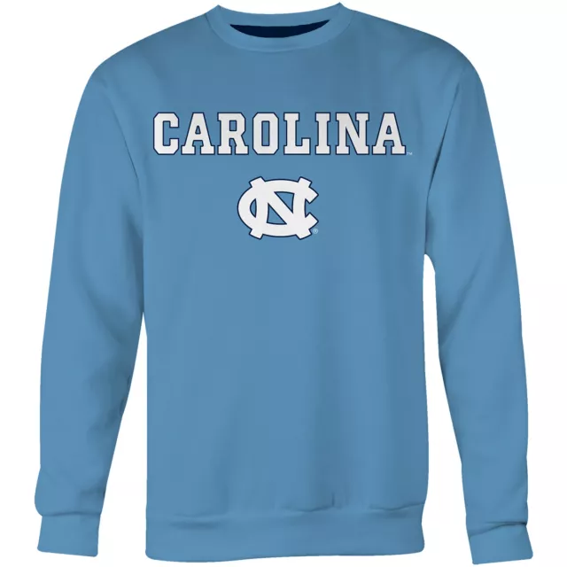 UNC Tar Heels Men's Classic Carolina Blue Embroidered College Crew Sweatshirt
