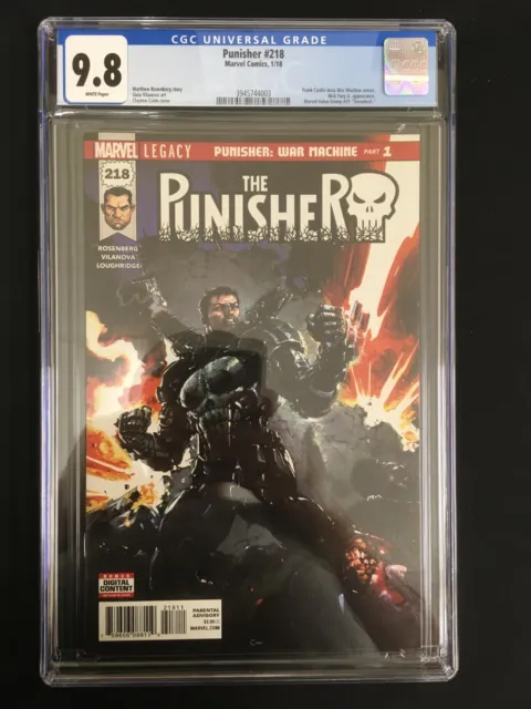 Punisher #218 CGC 9.8 (2018) Frank Castle dons War Machine armor! Crain Cover A