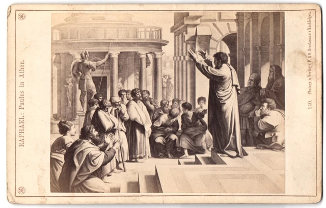 Fotografie F. Brockmann, München, Gemälde Paulus in Athen, Foto nach Orig. von