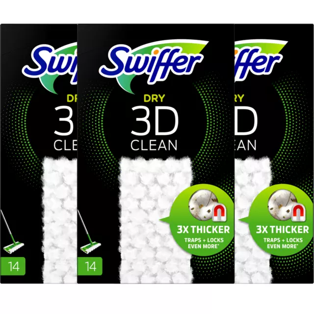 Swiffer Sec 3D Propre 3 x 14 Sol - Plumeaux