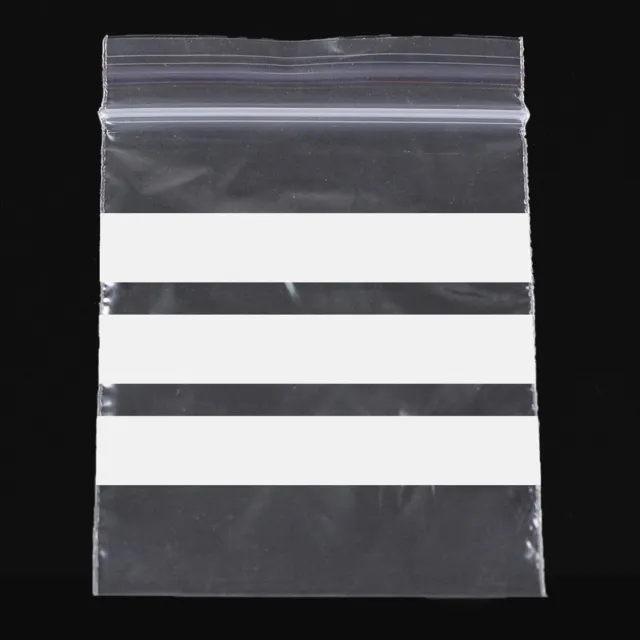 Small Grip Seal Bags WRITE ON PANEL Self Seal Resealable Zip Lock Clear Poly Bag