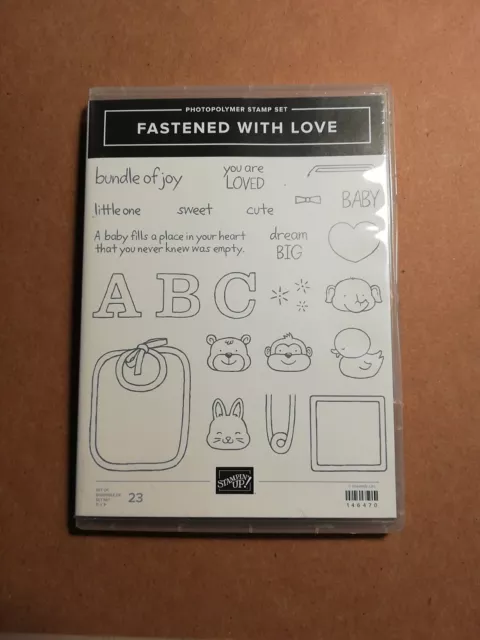 Stampin Up Stempelset Fastened with love , Neuwertig, nur ein Stempel genutzt