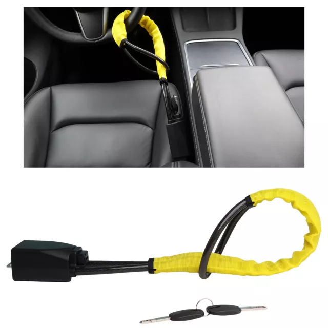 For Car SUV Seat Belt Lock Steering Wheel Lock Easy to carry Anti-Theft Tool