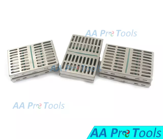 AA Pro : 6 cassettes de stérilisation 7" X 5" instruments chirurgicaux médicaux dentaires