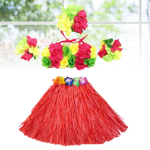 5 Pcs Banquet Jupe En De Hula Tropicale Robe Hawaïenne