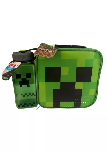 Childrens Lunch Box And Water Bottle Set - Minecraft