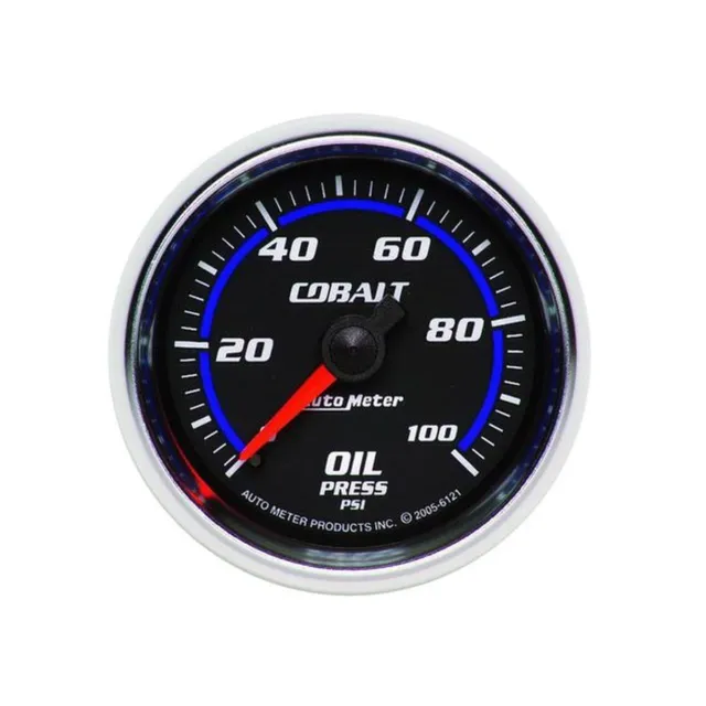 Autometer Cobalt 2-1/16" Oil Pressure Gauge 0-100 Psi Mechanical AU6121