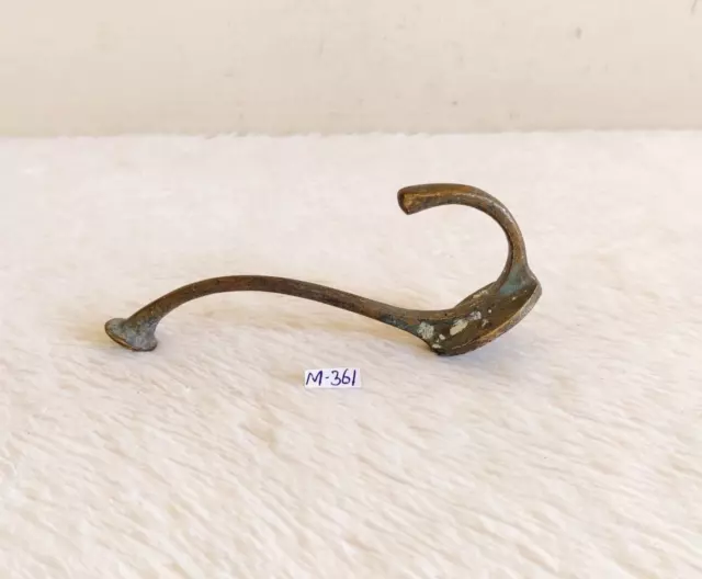 1920s Vintage Brass Wall Hooks Hanger Rich Patina Decorative Collectible 361