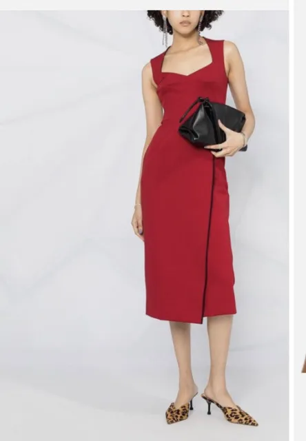 Dolce Gabbana Sweetheart Bustier Dress sz 48/12 Wine Red $2200