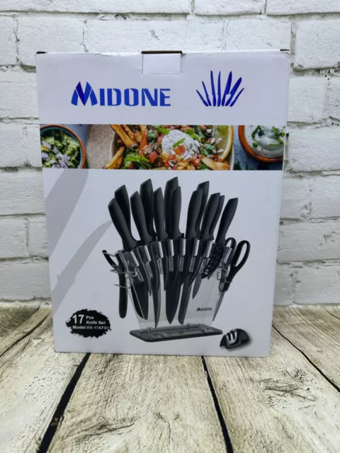 MIDONE Knife Set 17 pcs German High Carbon Stainless Steel Kitchen