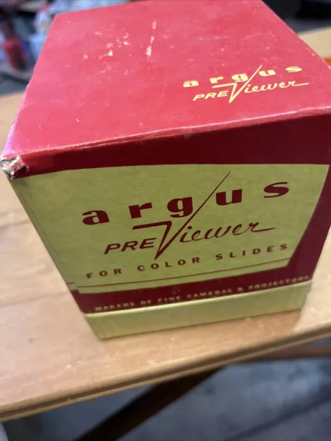 Vintage Argus Pre-Viewer with Original Box Needs Bulb Great Condition 3