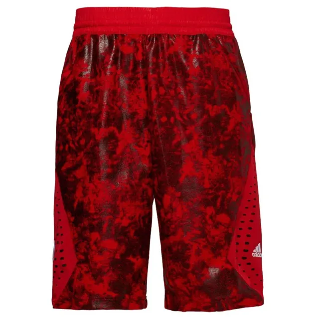 Adidas Mens Derrick Rose Basketball Shorts Red Print Training Pants AX8062 S