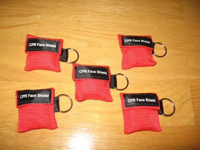 9 Res-Cue Key MINI CPR Keychain Masks / Face Shield Barrier Kits FREE SHIPPING