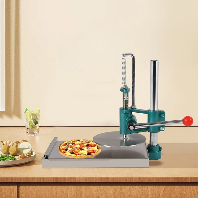 Pizza Dough Press Machine 7.9" Manual Lever Type Adjustable Thickness For Bread