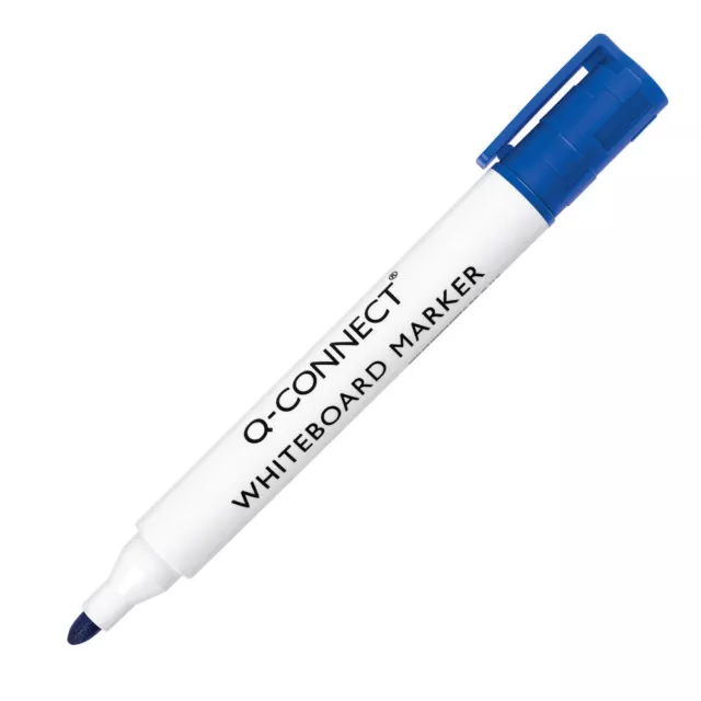 Q-Connect Drywipe Marker Pen Blue Pack of 10 KF26036