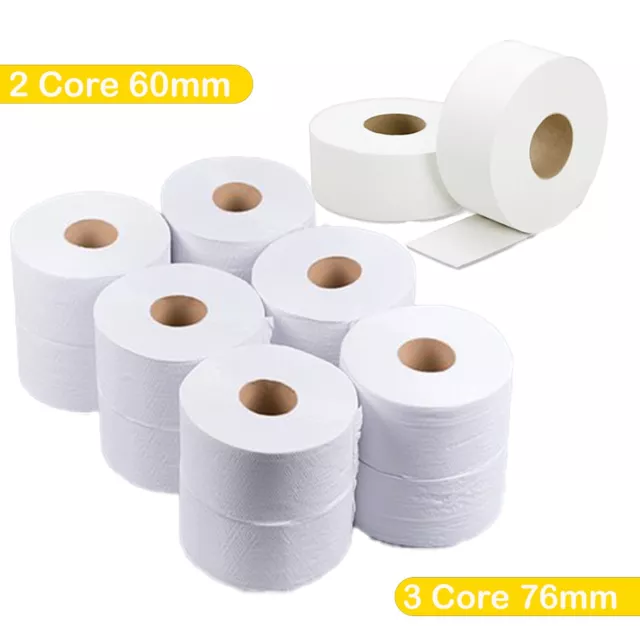 Mini Jumbo 3Core Toilet Rolls 2ply Soft Tissue Paper 150 m 12,24,36,48 Pure pulp