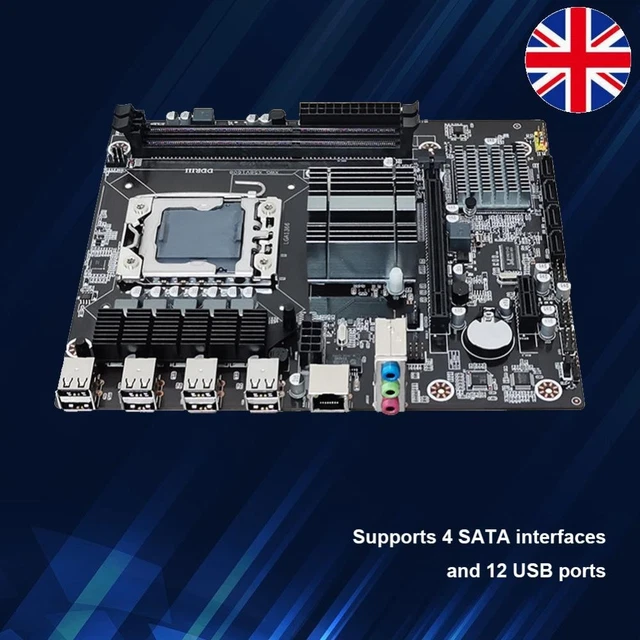X58 DESKTOP MOTHERBOARD USB 2.0 Motherboard Kit PC Motherboard 32GB RAM ...