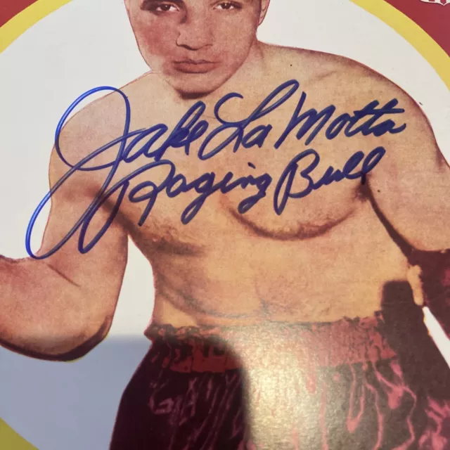 Jake LaMotta Signed 8x10 Photo Autograph The Ring Raging Bull JSA COA 2