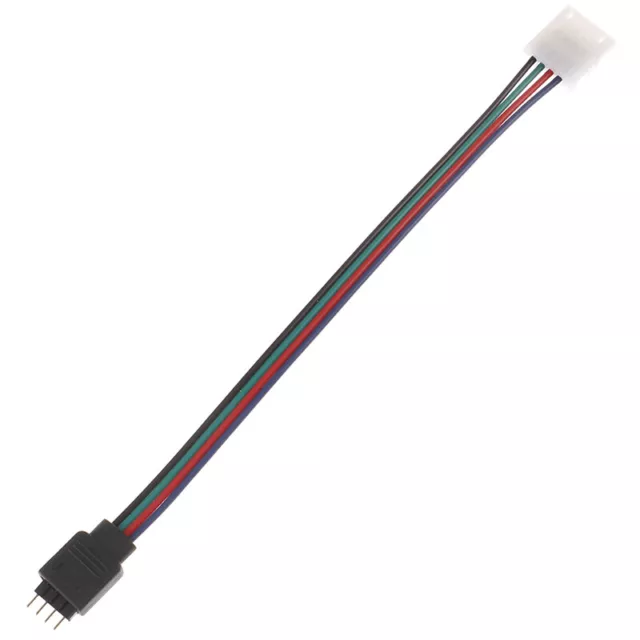 Connettori luce striscia LED 15 cm 5050 RGB 4 pin striscia per adattatore di alimentazione collegamento SN❤