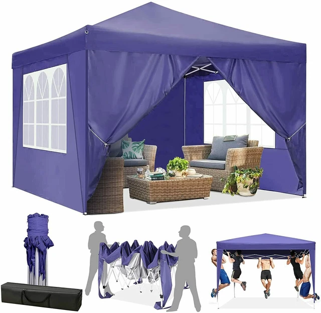 Falt Pavillon Partyzelt WASSERDICHT Pavillion Gartenzelt Dachmaß 3x3m oder Zelt
