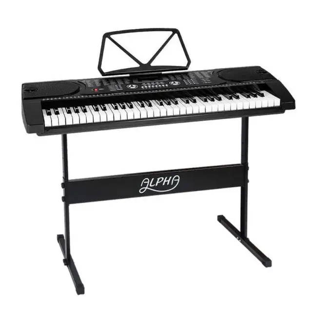 Alpha 61 Keys Electronic Piano Keyboard - Black