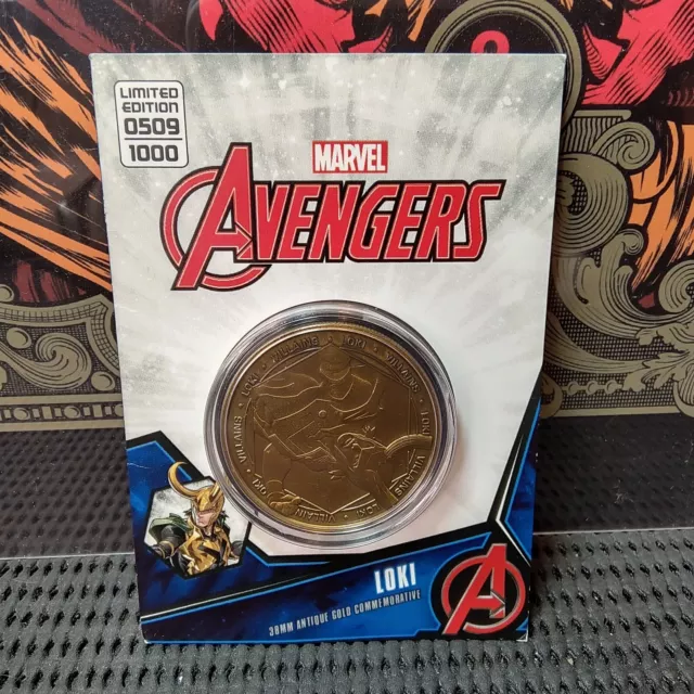 The Koin Club Marvel Avengers Loki Official Collector Coin LE 0509 / 1000