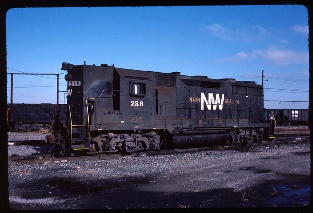 Original Rail Slide - NW Norfolk & Western 238 Norfolk VA 11-22-1984