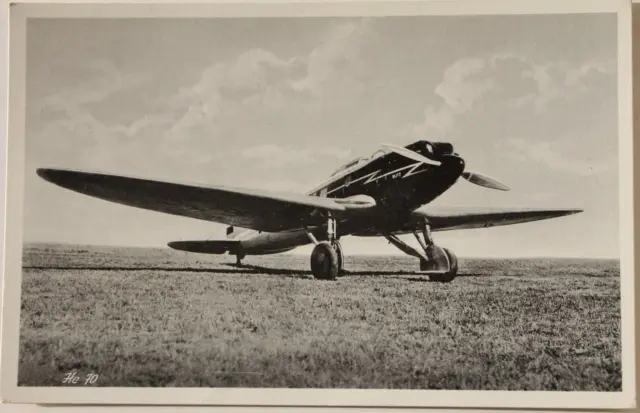 33027 Carte Postale Photo Verkehrs-Flugzeug Heinkel Il 70 " Blitz " À 1933