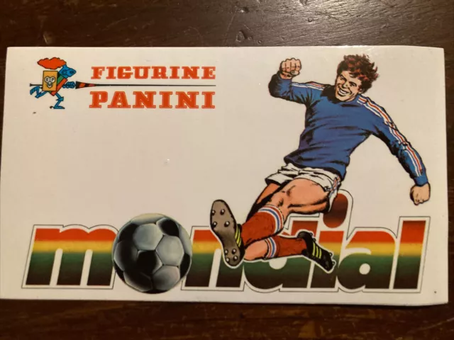 Autocollant Sticker vintage Publicitaire Panini Football Mondial