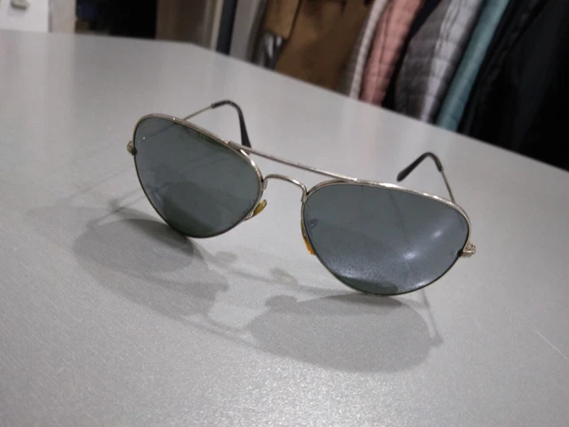 Ray-ban Aviator Rb3025 Tg 58 Argento Lenti Argento  Specchio Buone  Condiz. A310