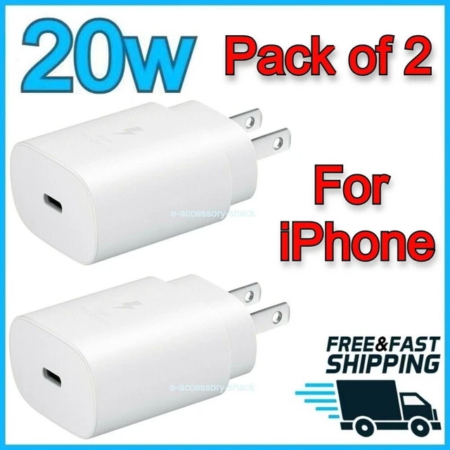 2 Pack 20w Type USB-C Fast Wall Charger For Apple iPhone 14 13 12 11 Pro Max