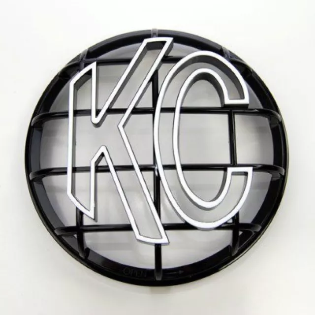 KC HiLiTES 6in. Round ABS Stone Guard for Apollo Lights (Single) - Black w/White