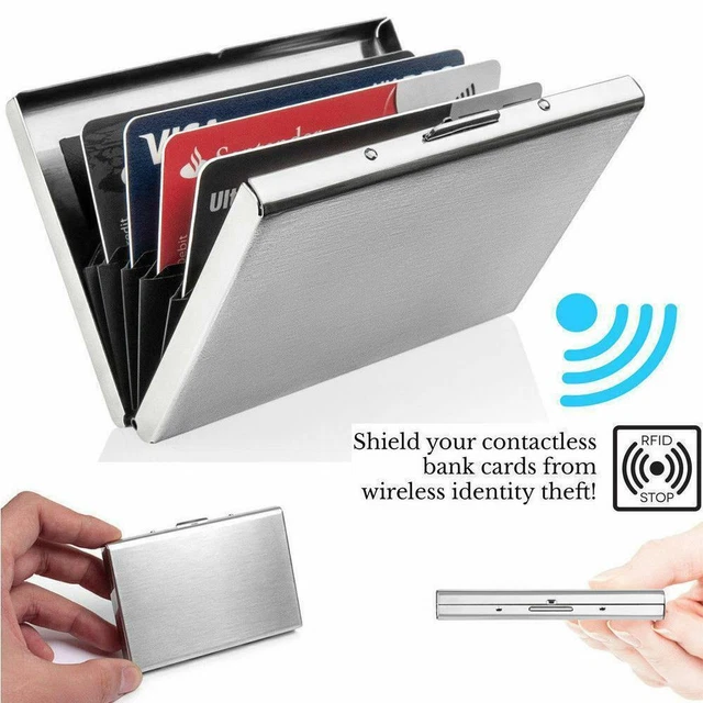 Aluminum Metal Slim Scan Credit Card Holder Blocking New Wallet Case U8B2