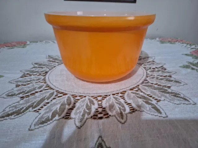 Vintage 1970s Pyrex Tubby Casserole Dish Bowl Retro Orange Ovenware