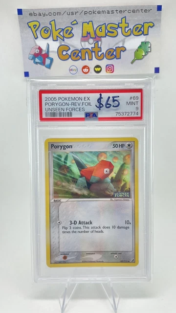 Porygon EX 69/115 - Reverse Holo Common - Unseen Forces - PSA 9 - 2005 Pokemon