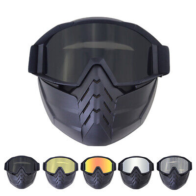 Protective Safety Goggles Detachable Face Mask Shield Anti-Scratch Work Glasses