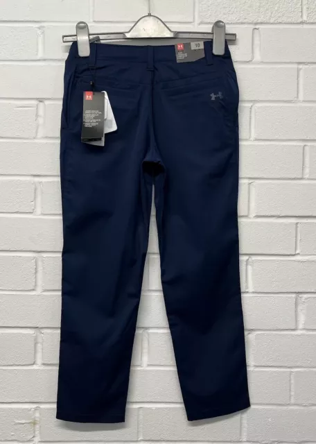 D21. BNWT UNDER ARMOUR Boys Youth Navy Blue Golf Pant Trousers Age 10