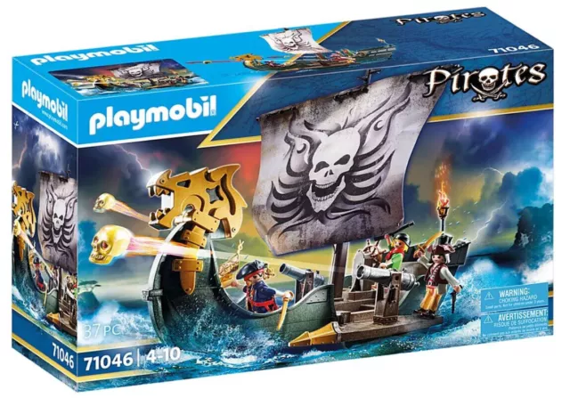 Playmobil Set 71046 Barco Pirata con Tres Figuras Piratas Nuevo en Caja