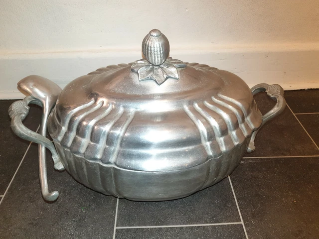 Terrine  Art deco ? Suppenschüssel mit Deckel + Schöpfkelle