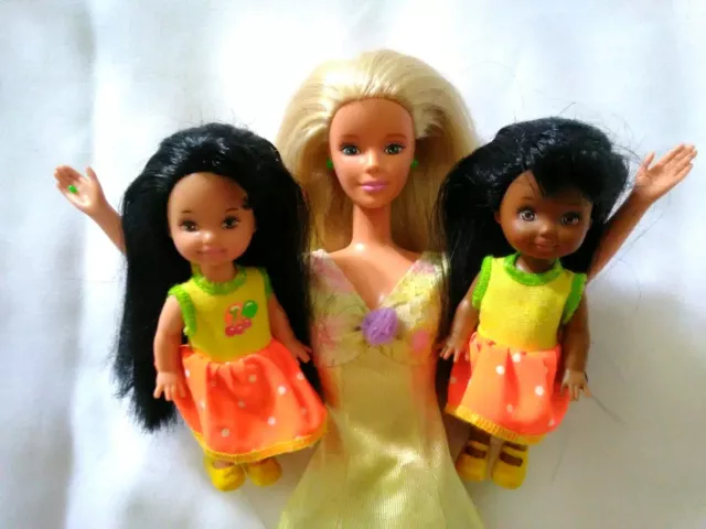 Barbie + 2 Shelly club anni 90 vintage Mattel bamboline bambole Dolls bambola