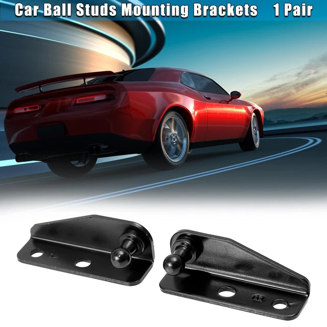 1 Pair 10mm Car Ball Studs Mounting Brackets for Gas Struts Shocks 67x23x23mm