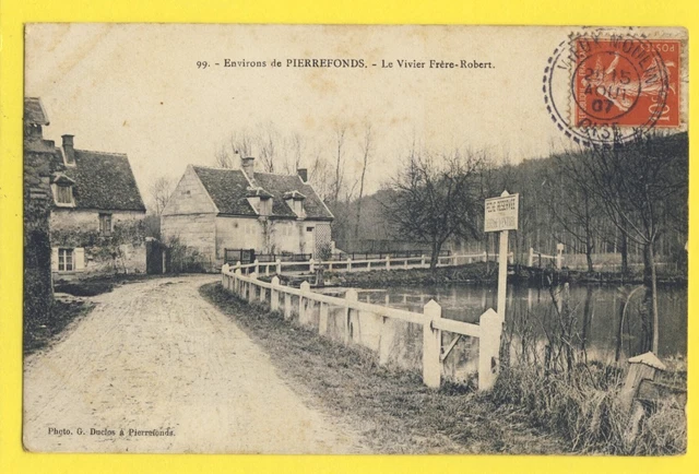 cpa Env. de Pierrefonds VIEUX MOULINS Oise Le VIVIER FRÈRE ROBERT Rue du Moulin