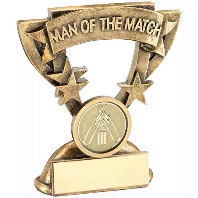 Man Of The Match Cricket Trophy Mini Cup MOTM Resin Award  FREE Engraving RF818
